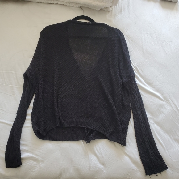 SLOUCHY BLACK CARDIGAN - Picture 2 of 2